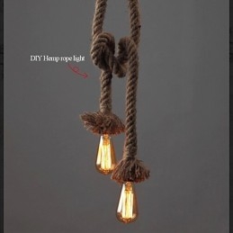 1 Light DIY Art Kender kötél Könnyű Kreatív Kender kötél Droplight