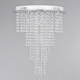 Crystal Flush Mount 8 Light modern fém galvanizálás