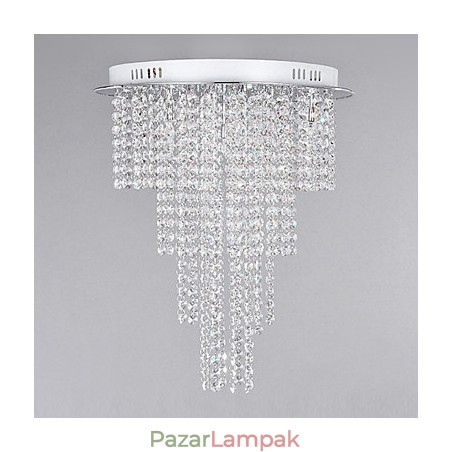 Crystal Flush Mount 8 Light modern fém galvanizálás Crystal Flush Mount 8 Light modern fém galvanizálás