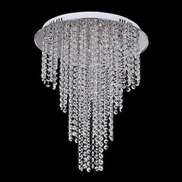 Crystal Flush Mount 8 Light modern fém galvanizálás