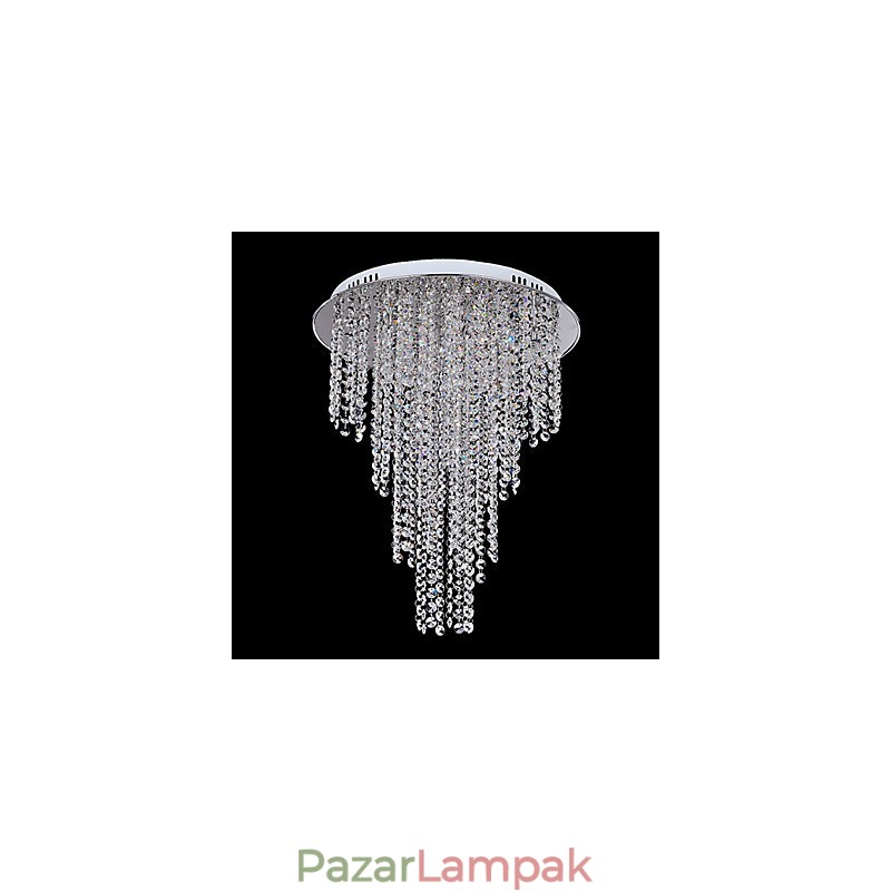 Crystal Flush Mount 8 Light modern fém galvanizálás