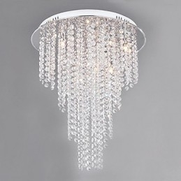 Crystal Flush Mount 8 Light modern fém galvanizálás
