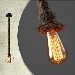 1 Light DIY Art Kender kötél Könnyű Kreatív Kender kötél Droplight