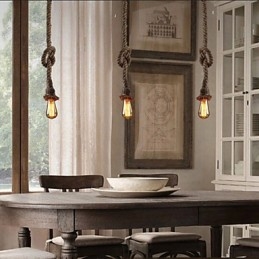 1 Light DIY Art Kender kötél Könnyű Kreatív Kender kötél Droplight
