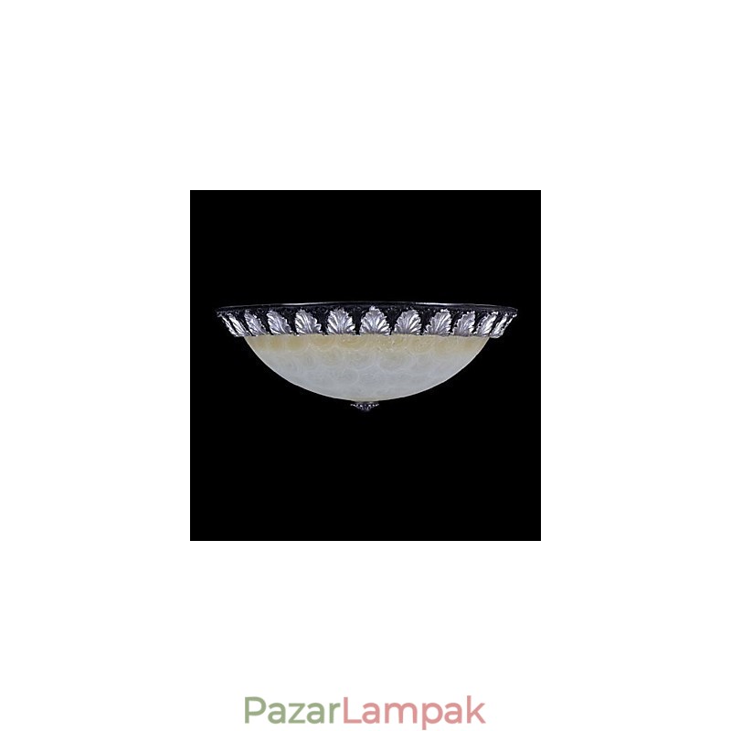 Süllyesztett szerelésű világos mintás üveggyanta ezüst faragás európai klasszikus