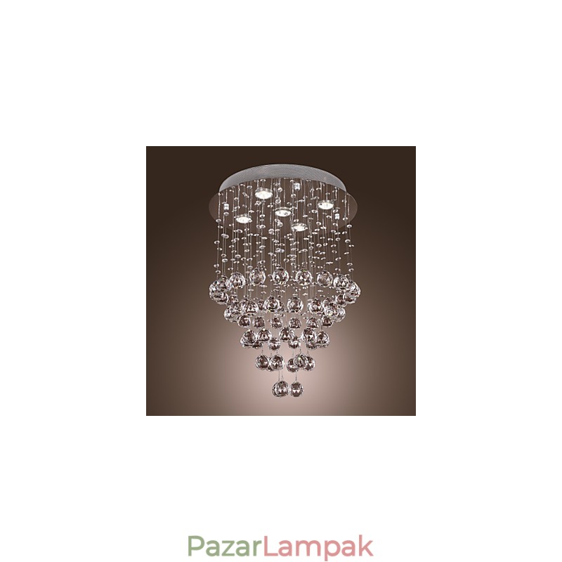 Kristály csillár 5 fényes dizájnnal (K9 Crystal)