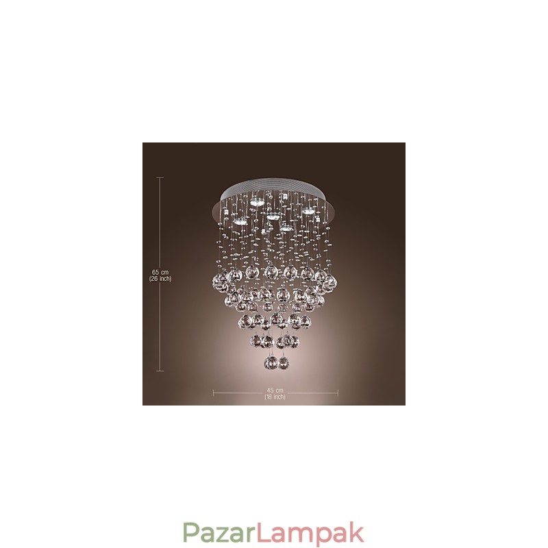 Kristály csillár 5 fényes dizájnnal (K9 Crystal)