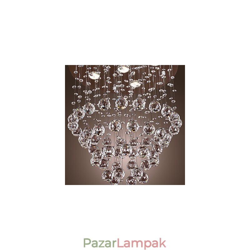 Kristály csillár 5 fényes dizájnnal (K9 Crystal)