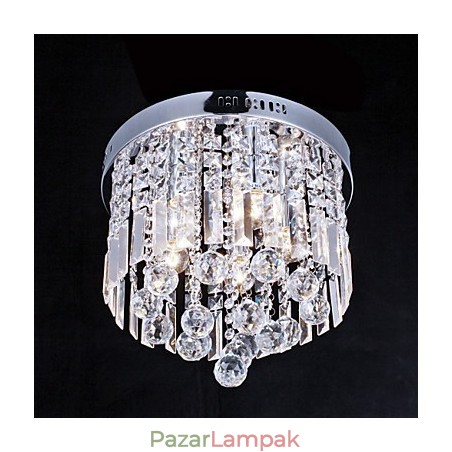 Flush Mount Crystal Modern kortárs fém