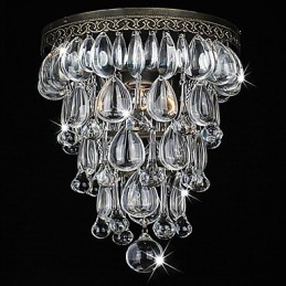 Crystal Slysh Mount 1 Light Vintage vas Galvanizálás