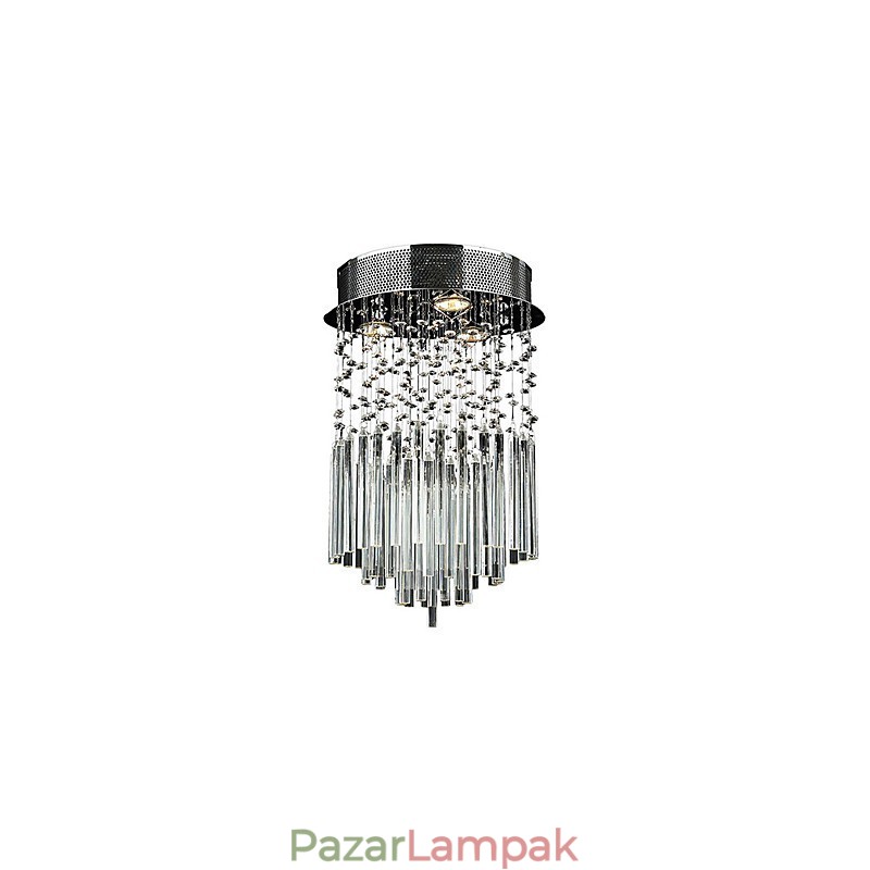 Modern, modern kristályból galvanizált fém süllyesztett tartó