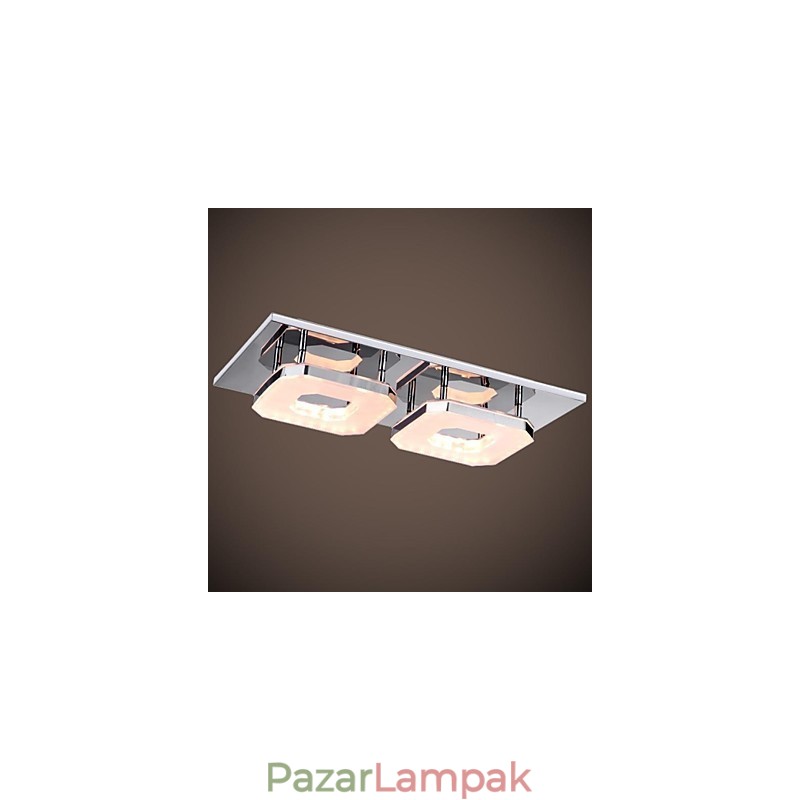 16 W akril süllyeszthető 2 fényű modern akril galvanizáló rozsdamentes acél