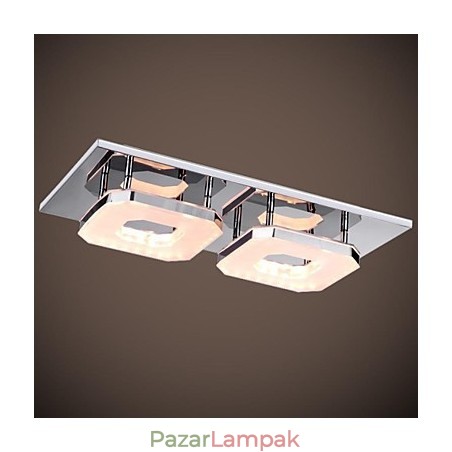 16 W akril süllyeszthető 2 fényű modern akril galvanizáló rozsdamentes acél 16 W akril süllyeszthető 2 fényű modern akril galvanizáló rozsdamentes acél