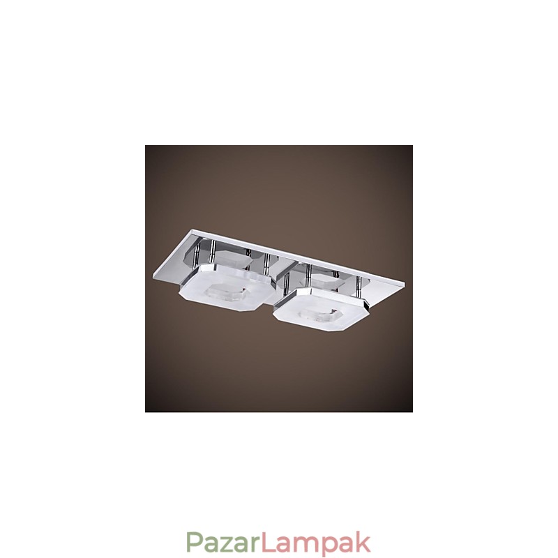 16 W akril süllyeszthető 2 fényű modern akril galvanizáló rozsdamentes acél