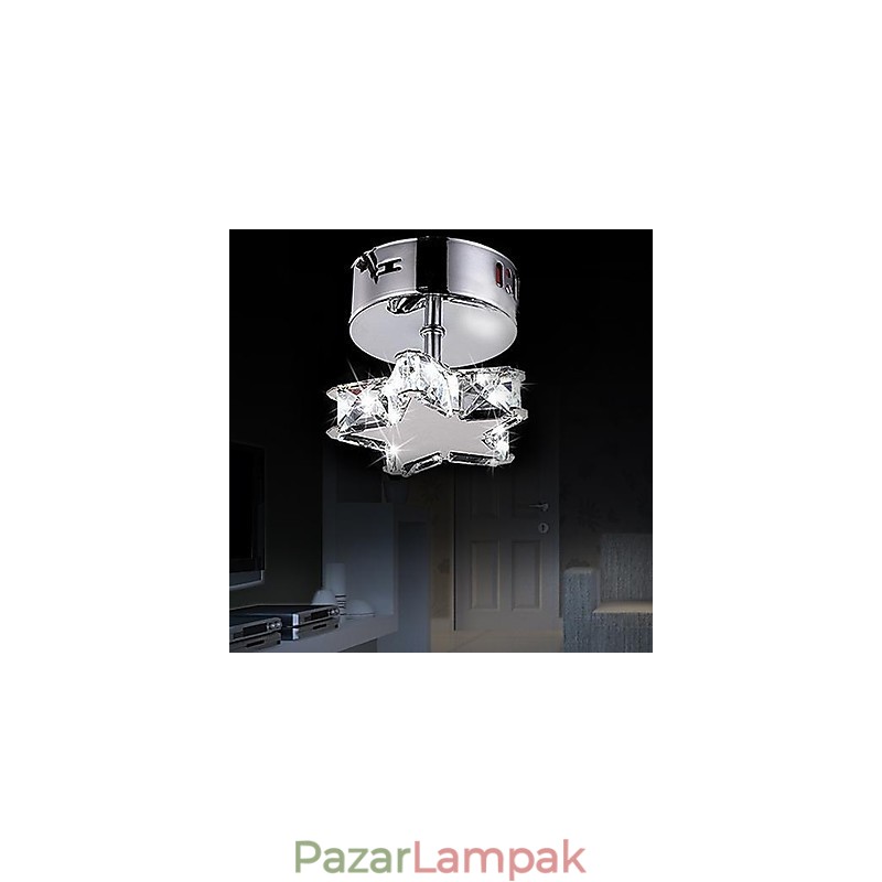Modern, kortárs kristály fém süllyesztett tartó