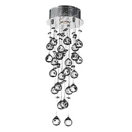 Crystal Flush Mount 1 Light Modern vas Galvanizálás