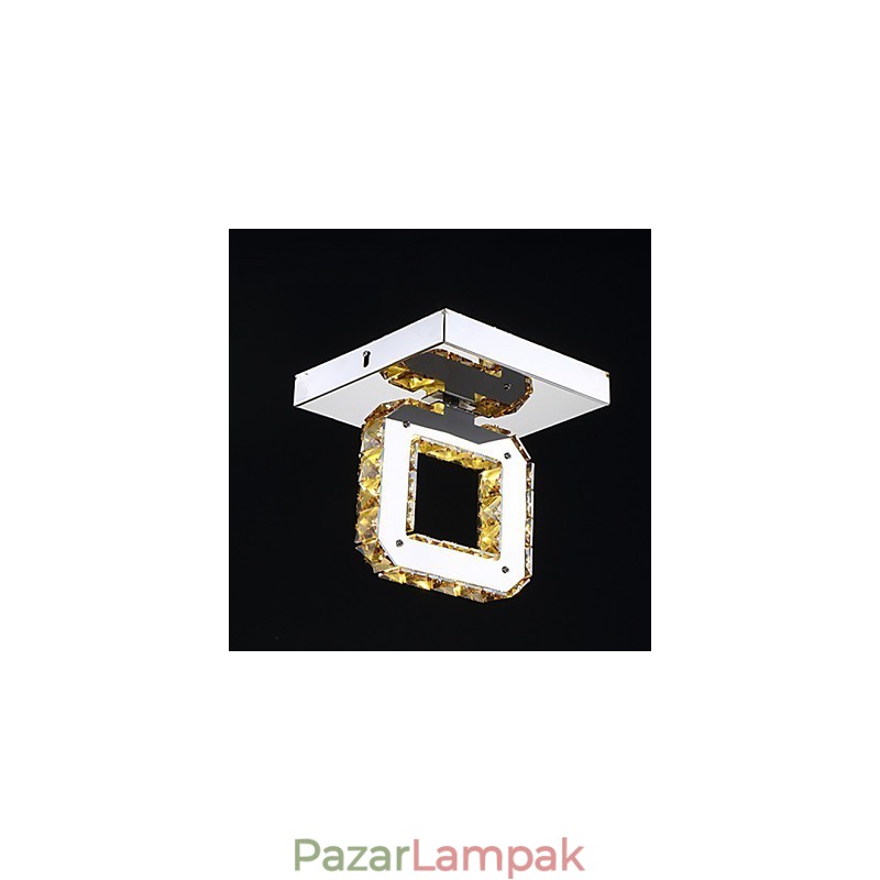 Modern, kortárs kristály fém süllyesztett tartó