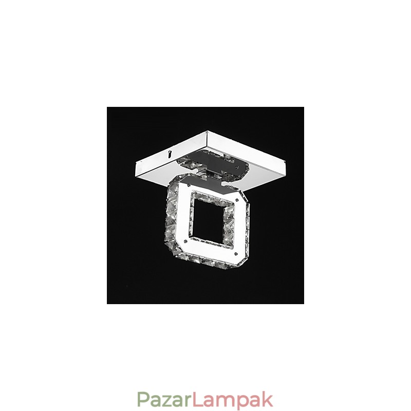 Modern, kortárs kristály fém süllyesztett tartó