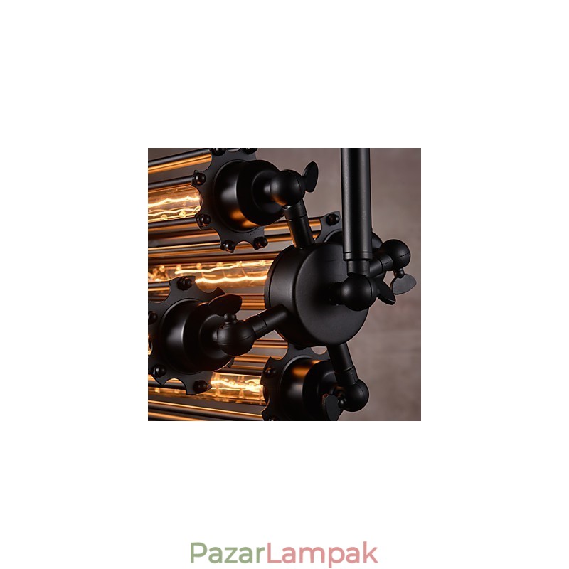 Rusztikus Lodge Retro mini stílusú galvanizált fém csillár