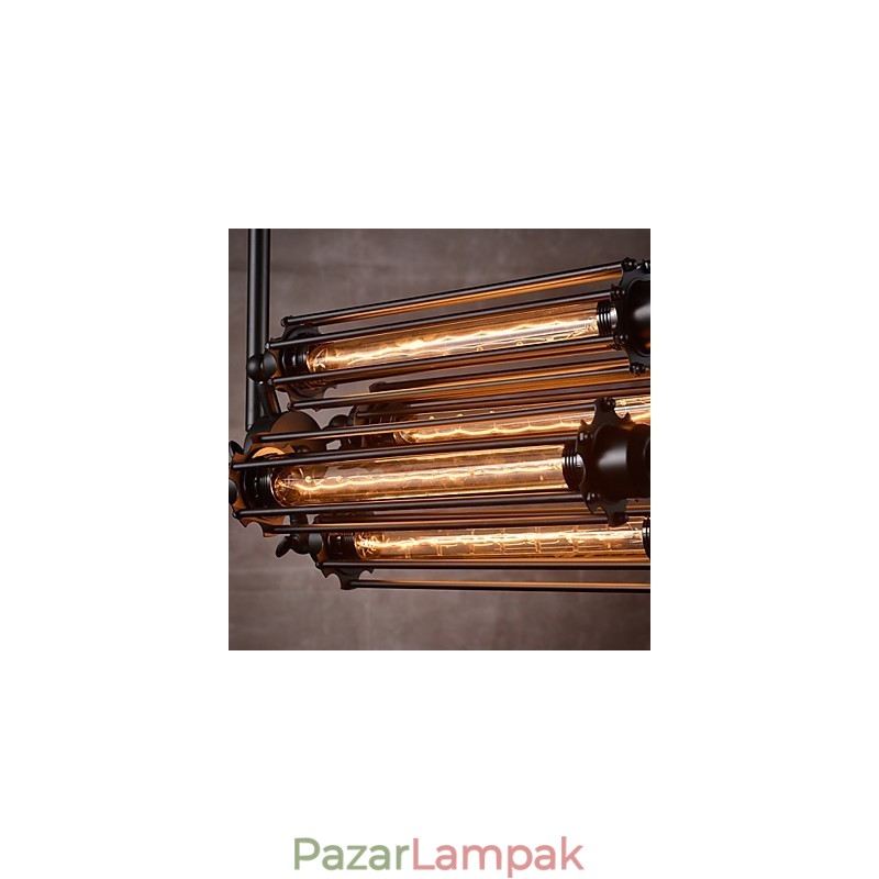 Rusztikus Lodge Retro mini stílusú galvanizált fém csillár