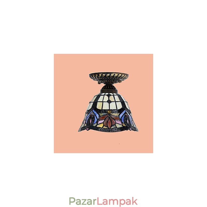 European Rural Creative Arts ólomüveg elnyelő dóm lámpafény