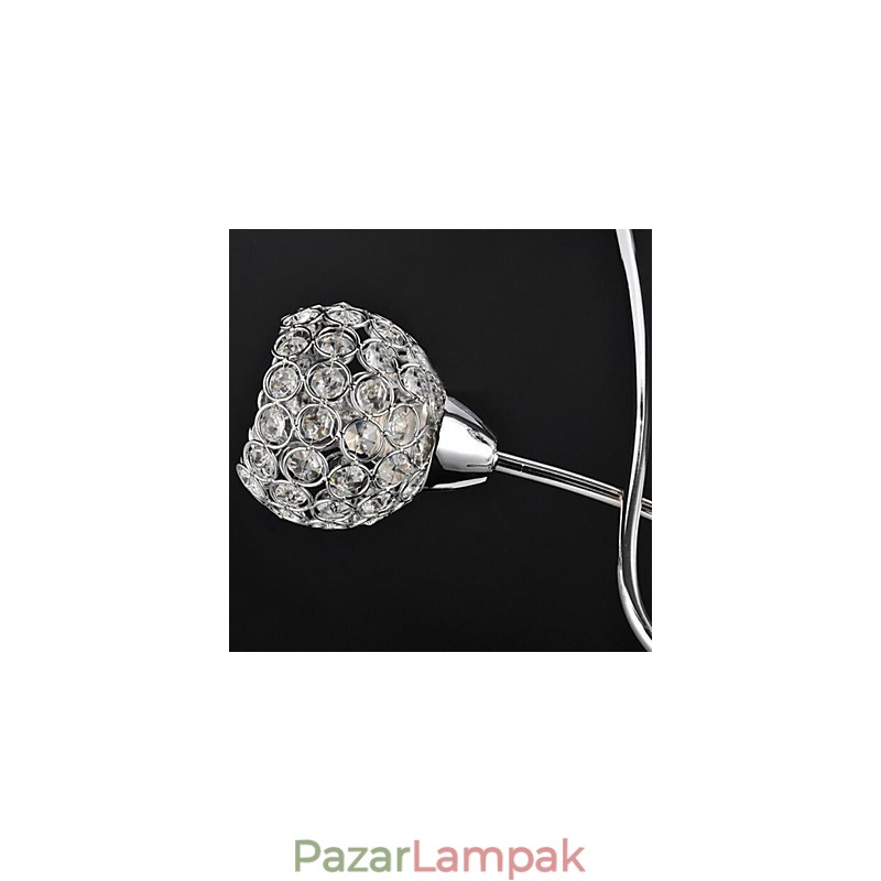 Modern, kortárs, hagyományos klasszikus, kristályos, galvanizált fém függőlámpa süllyesztett tartó