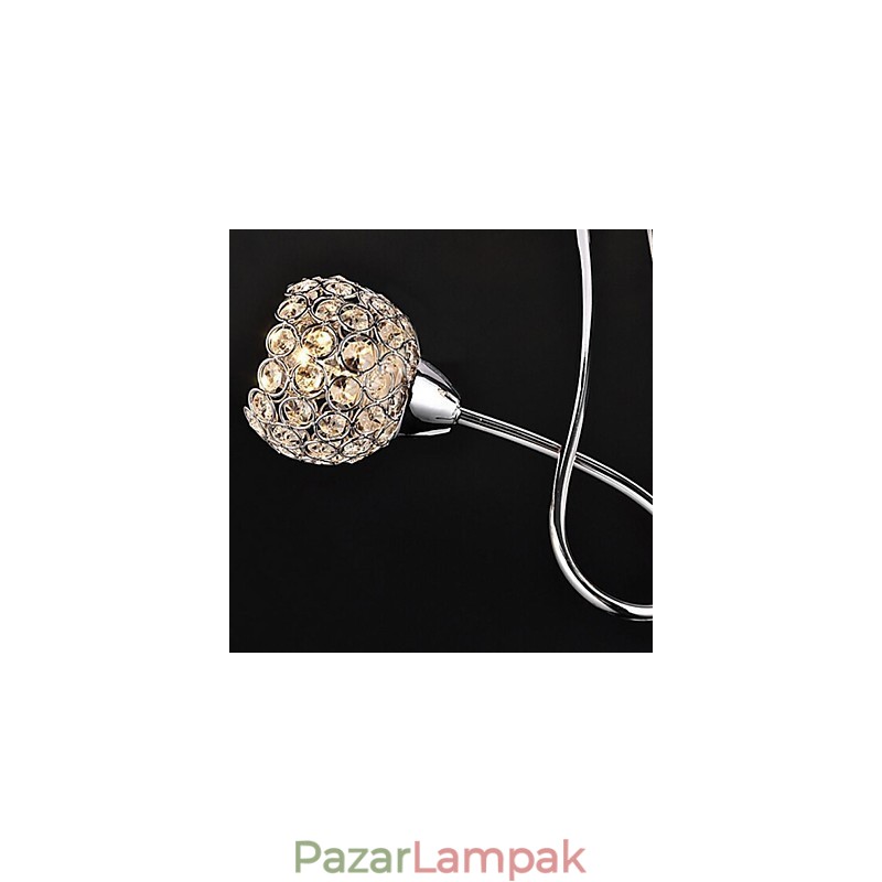 Modern, kortárs, hagyományos klasszikus, kristályos, galvanizált fém függőlámpa süllyesztett tartó