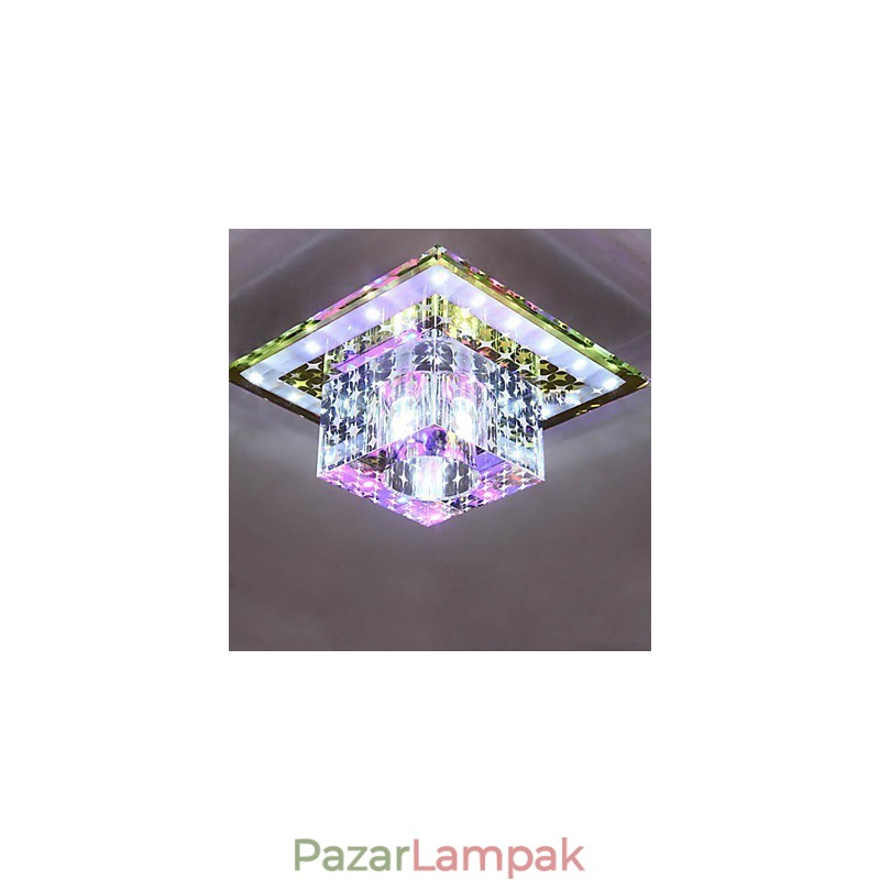 Kristály mennyezeti lámpa spotlámpa SMD 3W kreatív lámpacső fény színes színes kupola fény