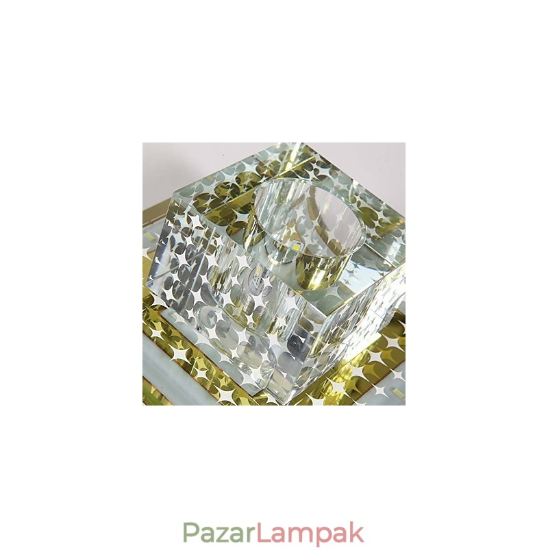 Kristály mennyezeti lámpa spotlámpa SMD 3W kreatív lámpacső fény színes színes kupola fény