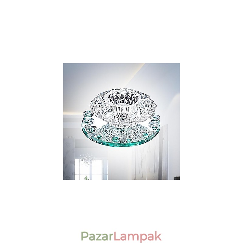 Modern, modern kristály mini stílusú krómozott fém süllyesztett tartó