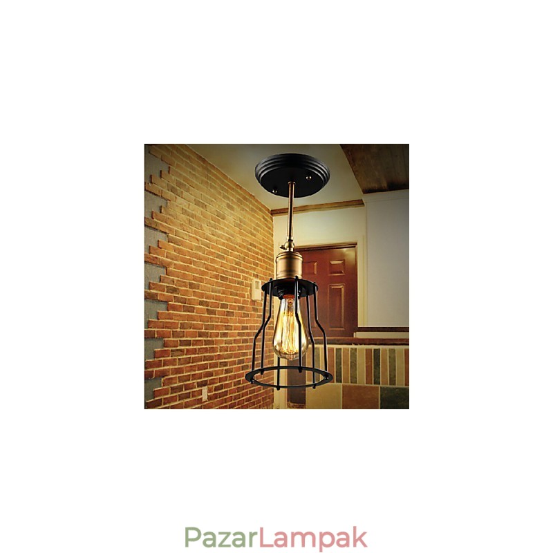 Flush Mount Traditional Classic Rusztikus Lodge Vintage Retro Country Metal