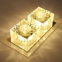 27*15*5cm kristály mennyezeti lámpa spotlámpa SMD 6W kreatív lámpacső fény színes színes kupola lámpa