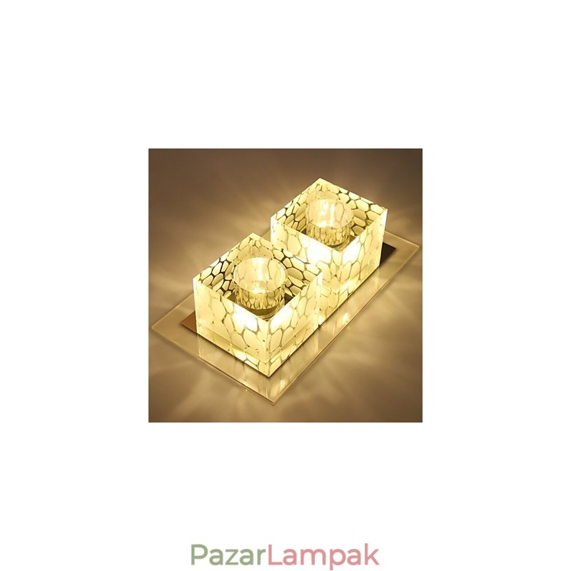 27*15*5cm kristály mennyezeti lámpa spotlámpa SMD 6W kreatív lámpacső fény színes színes kupola lámpa