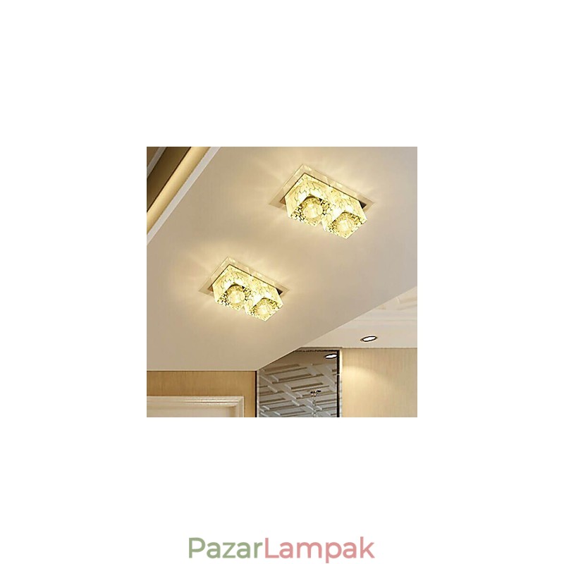 27*15*5cm kristály mennyezeti lámpa spotlámpa SMD 6W kreatív lámpacső fény színes színes kupola lámpa