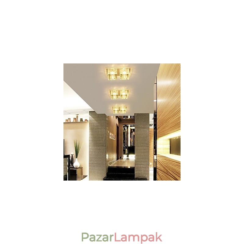 27*15*5cm kristály mennyezeti lámpa spotlámpa SMD 6W kreatív lámpacső fény színes színes kupola lámpa