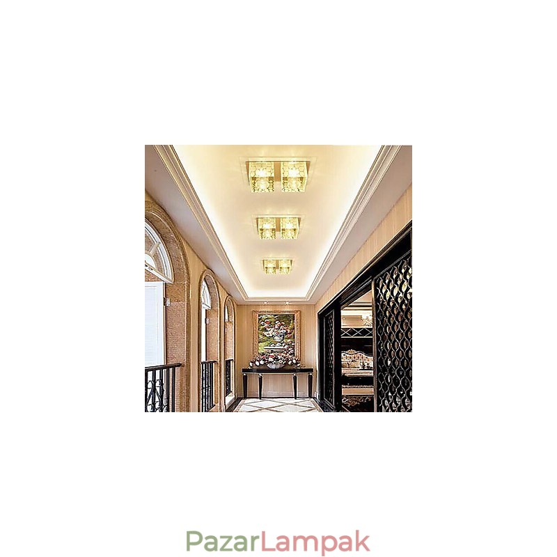 27*15*5cm kristály mennyezeti lámpa spotlámpa SMD 6W kreatív lámpacső fény színes színes kupola lámpa