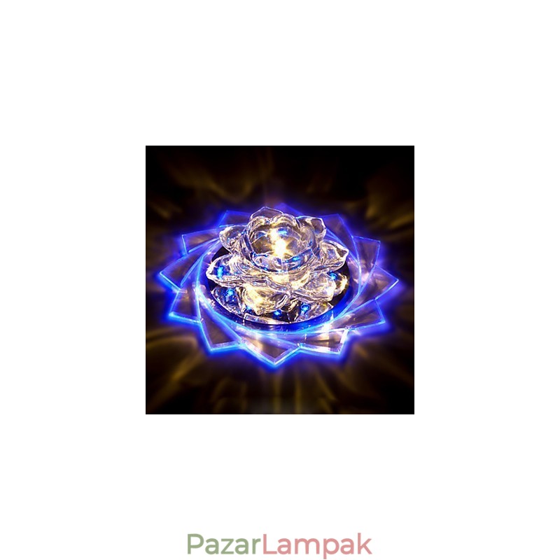 20*8,5 cm-es mini kristály mennyezeti lámpa spotlámpa 3 W kreatív lámpacső fényű színes színű négyzet alakú kupola lámpa