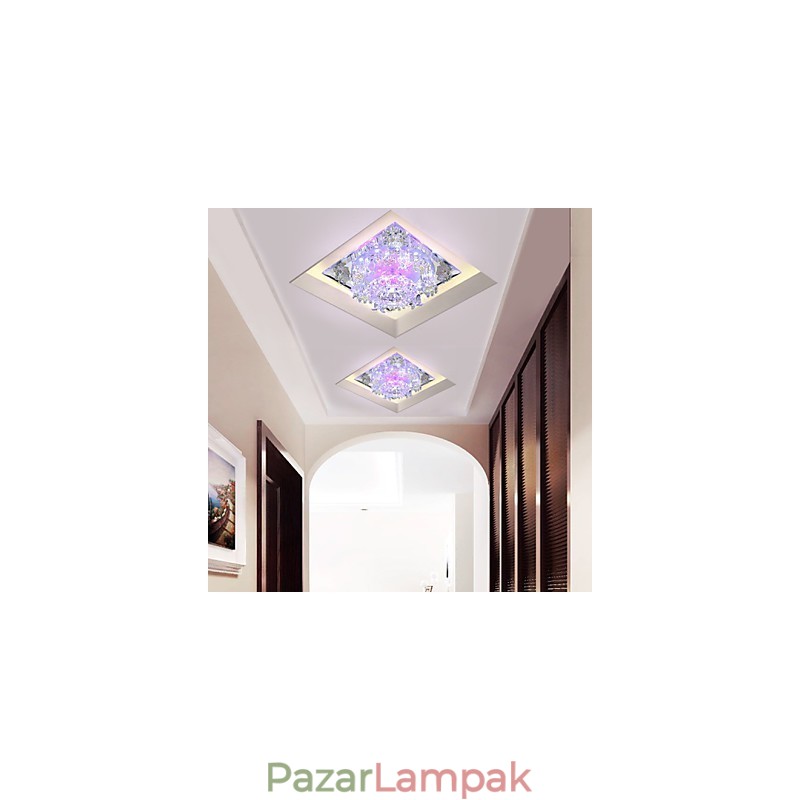 Négyzet alakú himlőlámpa fény Kristályfény Creatives Dome Light Tube Lámpa Light