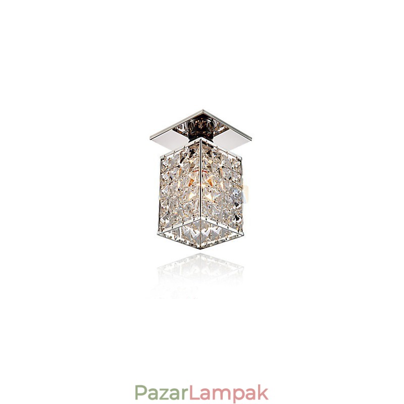 Modern, modern kristályból galvanizált fém süllyesztett tartó