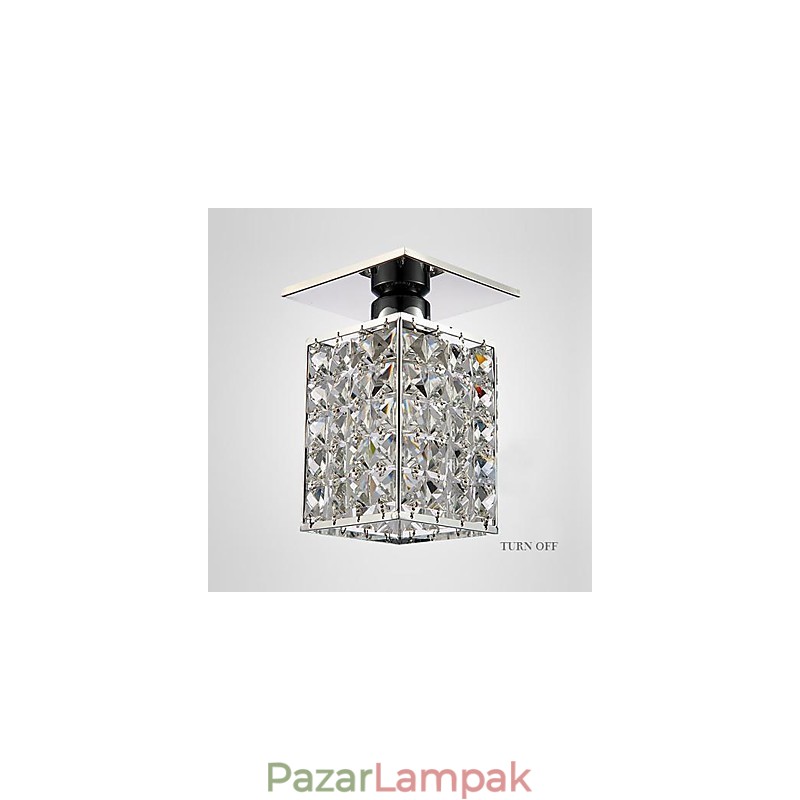 Modern, modern kristályból galvanizált fém süllyesztett tartó