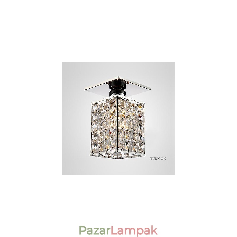 Modern, modern kristályból galvanizált fém süllyesztett tartó