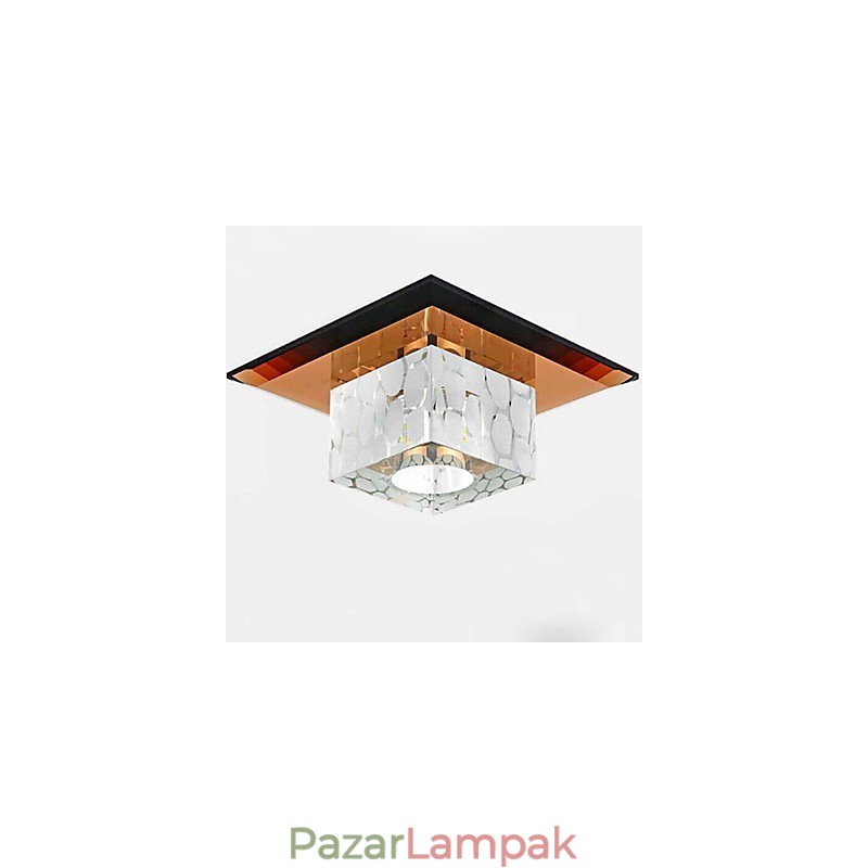 Mini kristály mennyezeti lámpa spotlámpa 3 W kreatív lámpacső fény színes színű négyzet alakú kupola fény