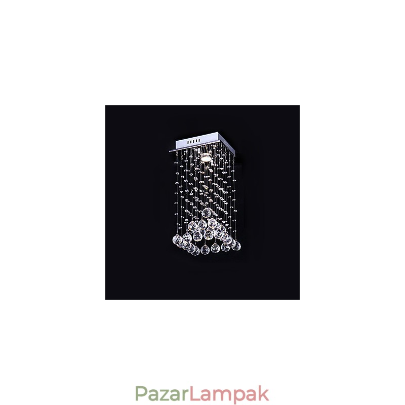 Modern, modern kristályból galvanizált fém csillár süllyesztett tartó