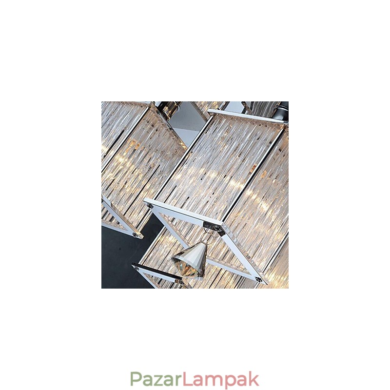 Modern modern Crystal króm fém süllyesztett tartó