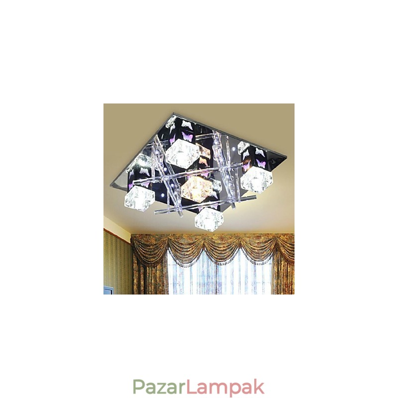 Modern, kortárs kristályüveg süllyesztett tartó