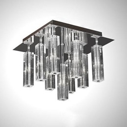 Modern, modern Crystal króm fém süllyesztett tartó