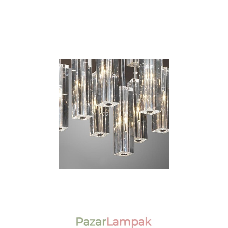 Modern, modern Crystal króm fém süllyesztett tartó