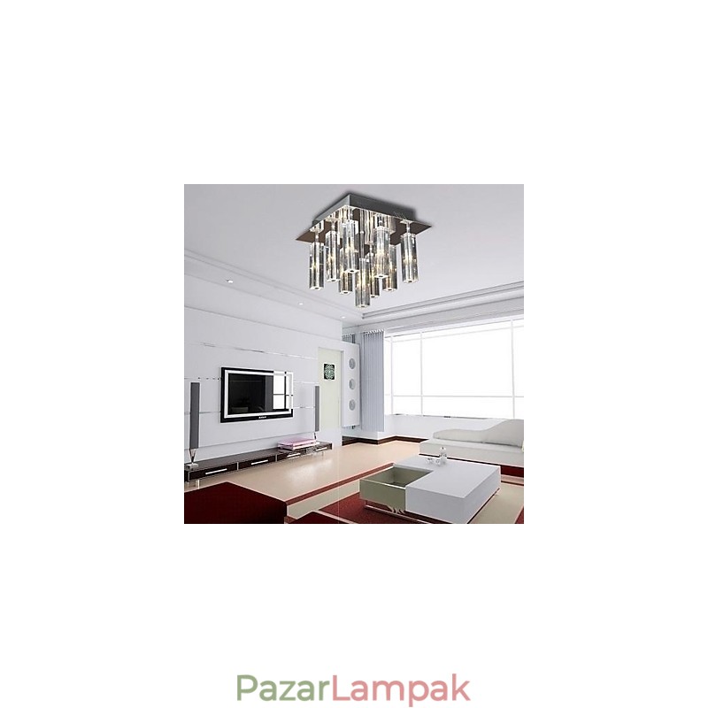 Modern, modern Crystal króm fém süllyesztett tartó