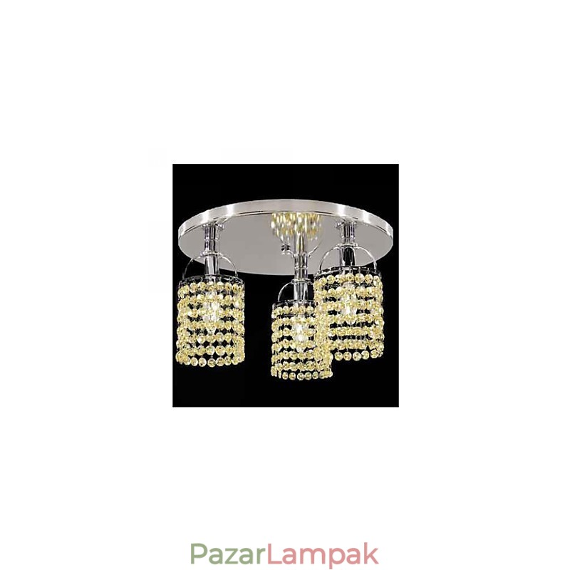 Modern, modern kristályból galvanizált fém csillár süllyesztett tartó