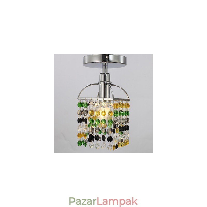 Modern, modern kristályból galvanizált fém süllyesztett tartó